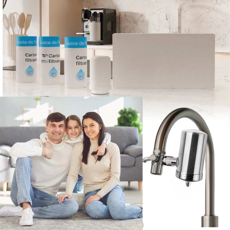Filtre a eau pour robinet + Adaptateurs - Pureté et simplicité